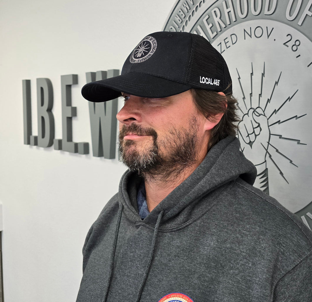 IBEW 465 Logo Hat (Black & Grey)