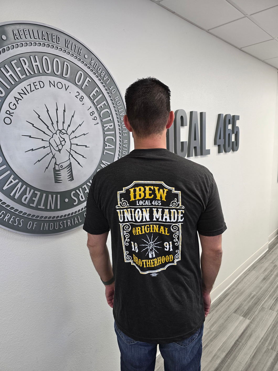 IBEW Grey Whiskey Shirt