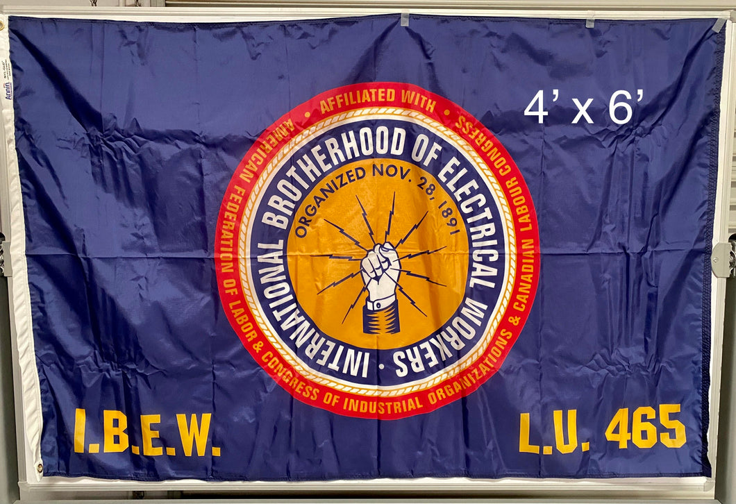 IBEW 465 BLUE FLAG