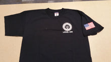 Load image into Gallery viewer, IBEW 465 PROTECTED BY DARK BLUE T-SHIRT
