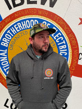 Load image into Gallery viewer, IBEW 465 CHARCOAL PULL OVER HOODY
