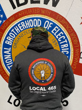 Load image into Gallery viewer, IBEW 465 CHARCOAL PULL OVER HOODY
